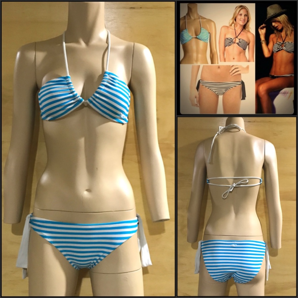 Vintage Sunday Funday Bikini Bandeau Top & Retro Bottom